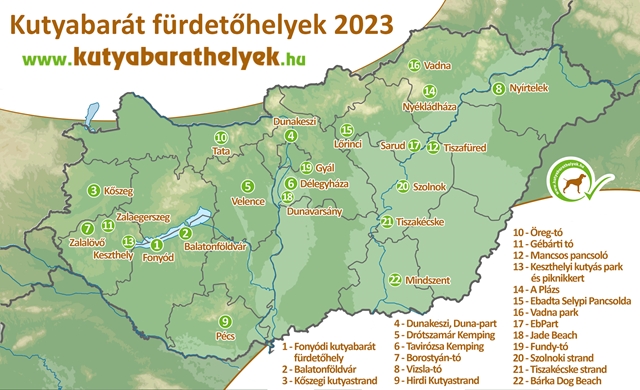 Élet+Stílus: Itt van az összes kutyás strand egyetlen térképen