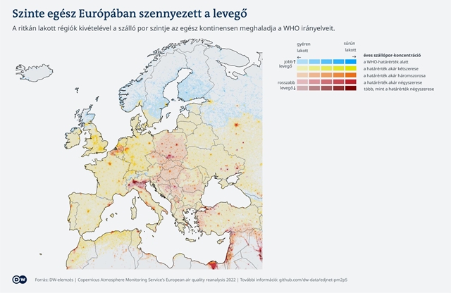 Élet+Stílus: Térképeken mutatjuk meg, hogyan betegíti meg Európát a szállópor