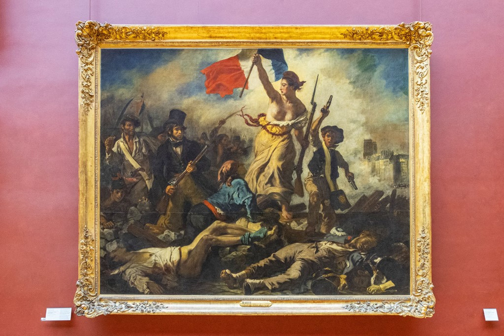 Restaurálásra elvitték a Louvre nagyterméből Delacroix A Szabadság vezeti a népet című képét