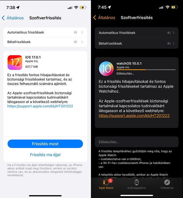 Tech: Minden iPhone-osnak fontos: megérkezett az iOS 17 első frissítése, nem érdemes halasztgatni a telepítést