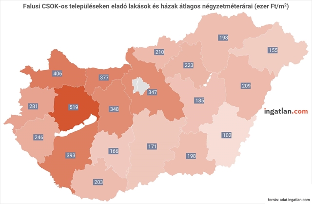 Ingatlan: 46 millió forintot kaphatnak azok, akik kimaxolják a falusi csokot jövőre, de hol lesznek a legolcsóbbak az ingatlanok?