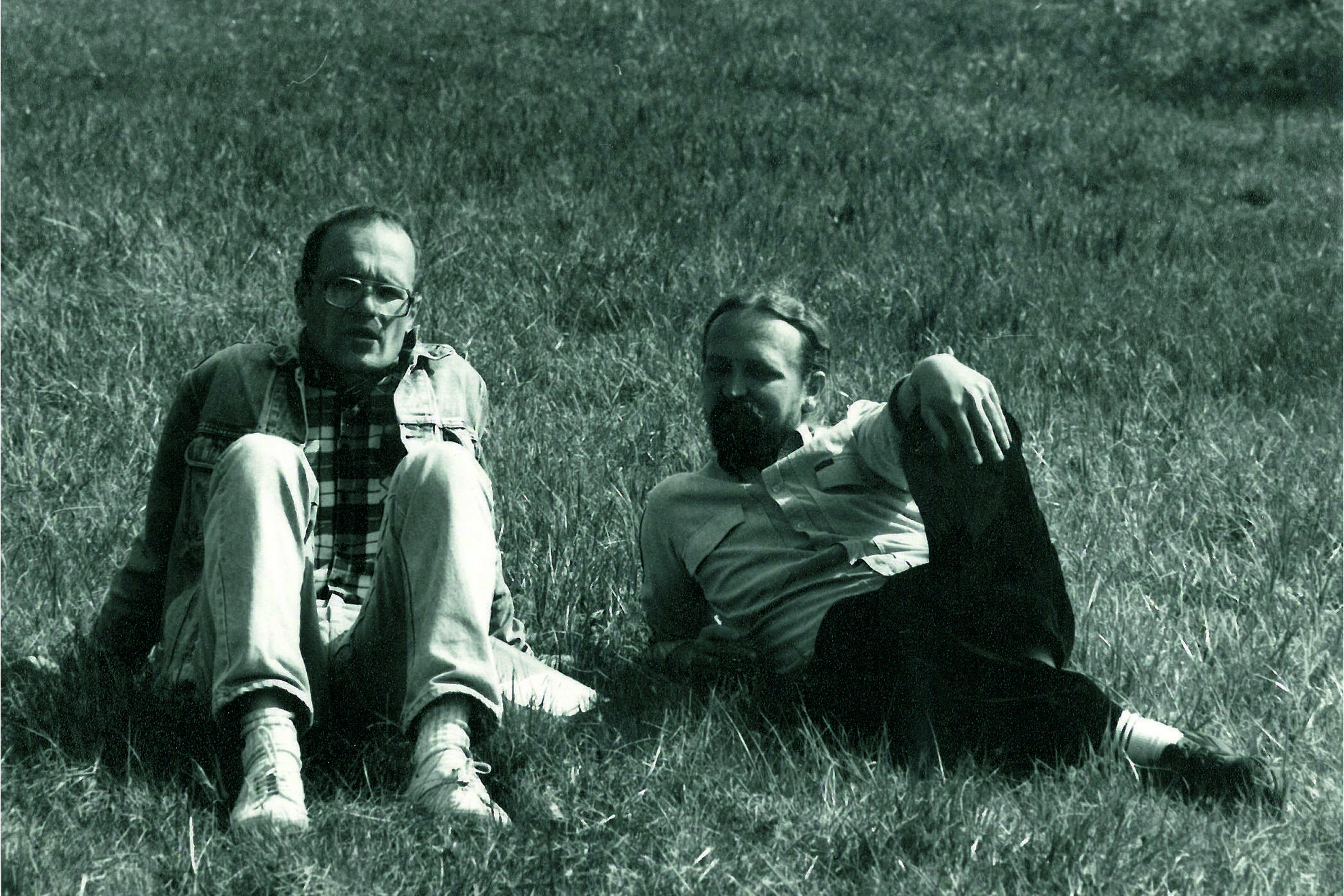 Zsigmond Dezső és Erdélyi János 1992-ben az Indián tél című játékfilm forgatása idején